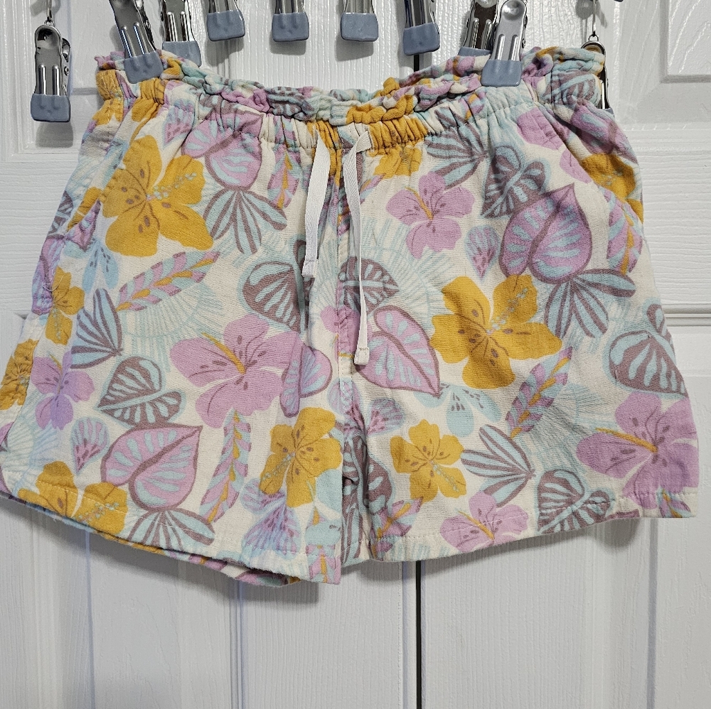Cat & JACK Girls Floral Shorts sz L